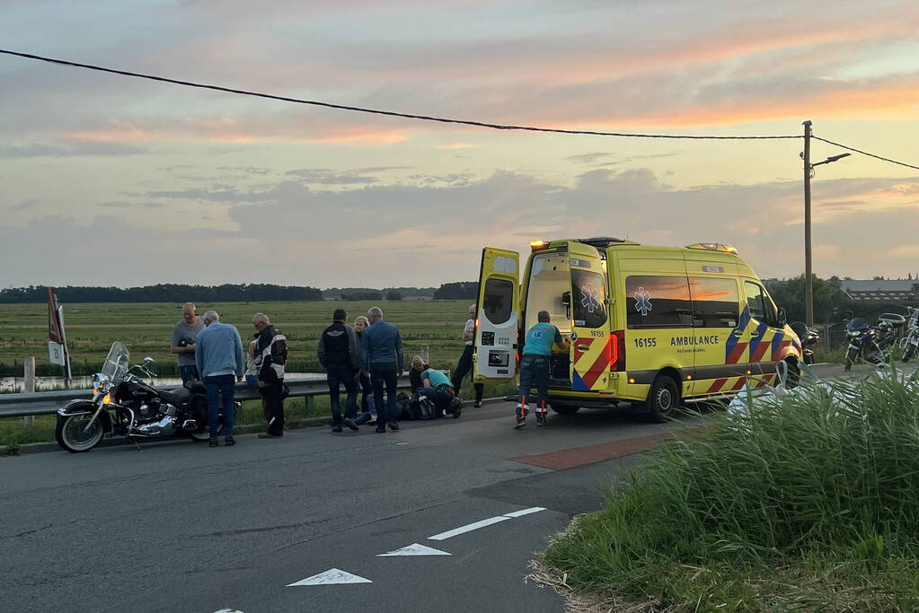 Motorrijder gewond na val