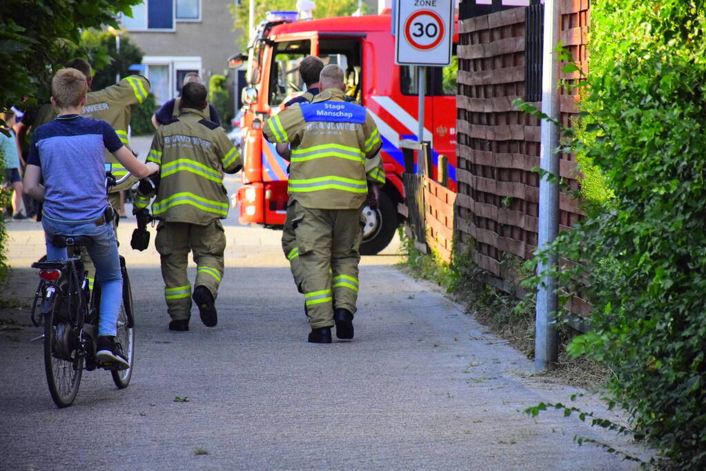Bakpapier in oven vat vlam
