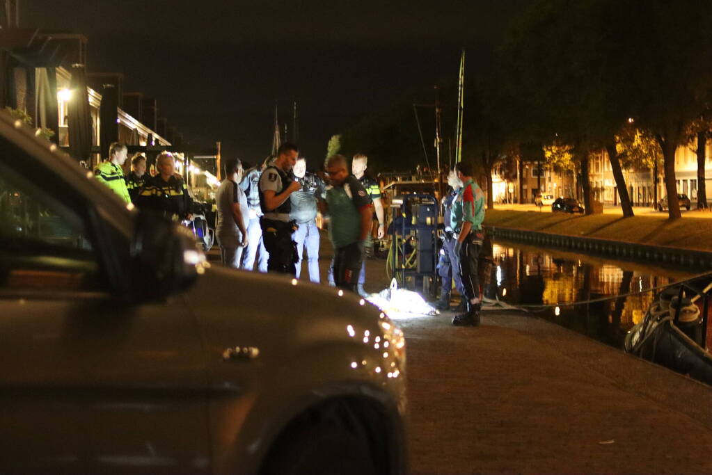 Persoon val in het water