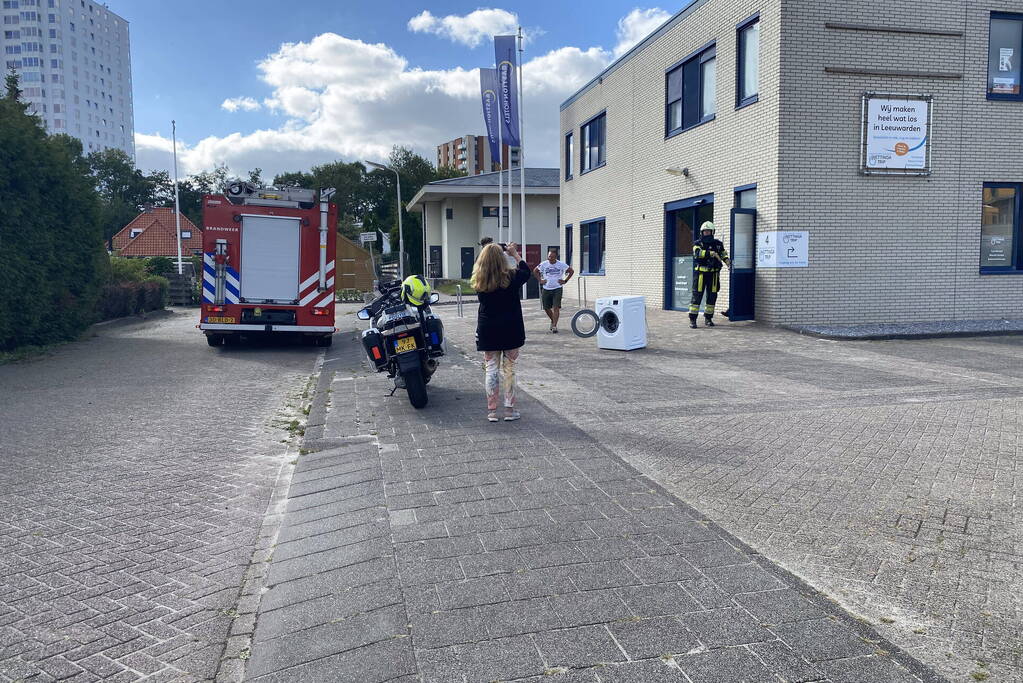 Wasmachine in brand bij fysio