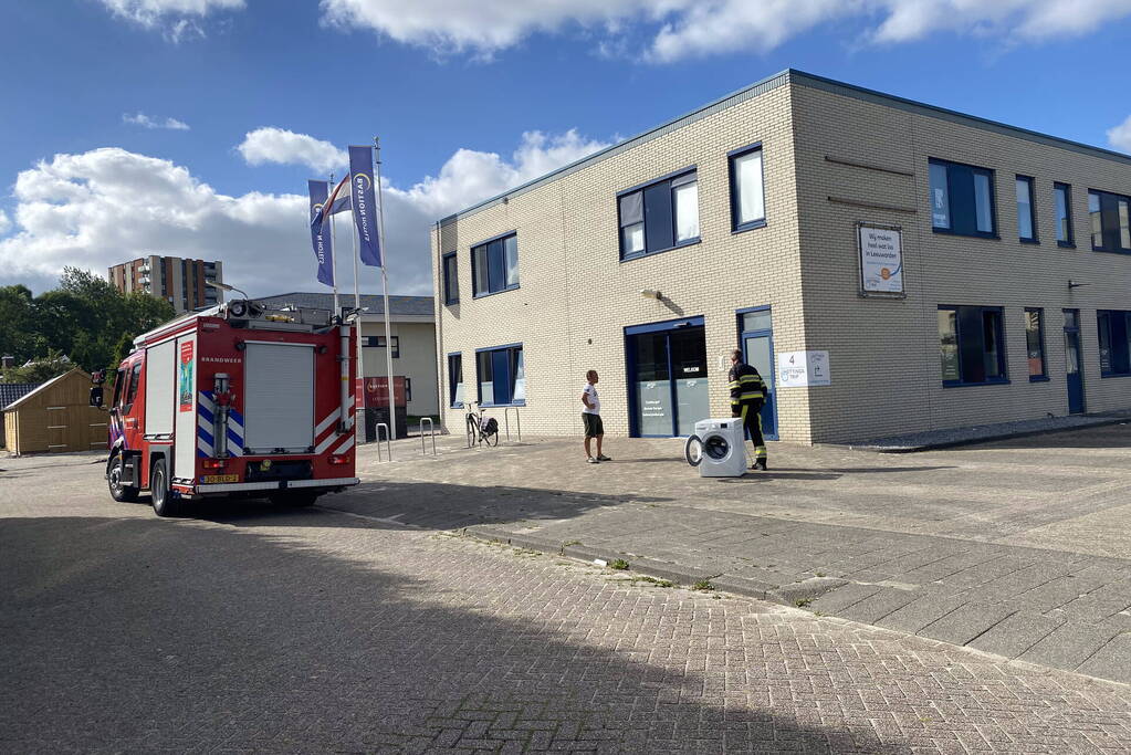 Wasmachine in brand bij fysio