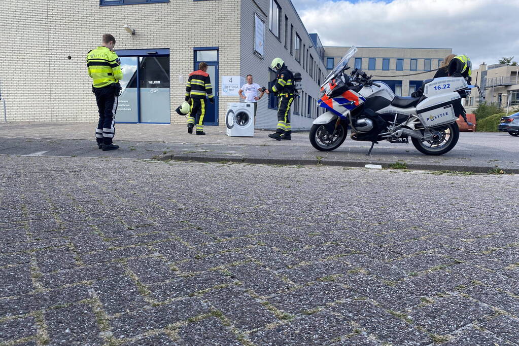 Wasmachine in brand bij fysio