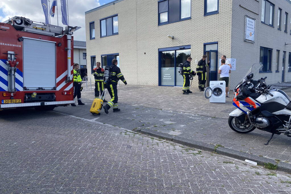 Wasmachine in brand bij fysio