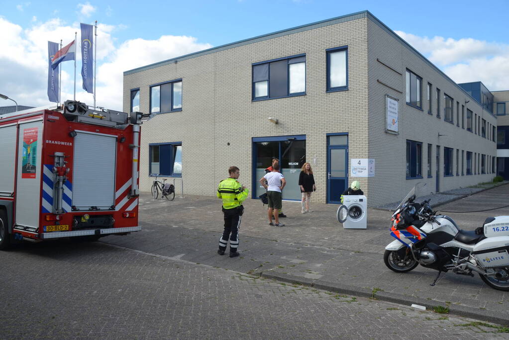 Wasmachine in brand bij fysio