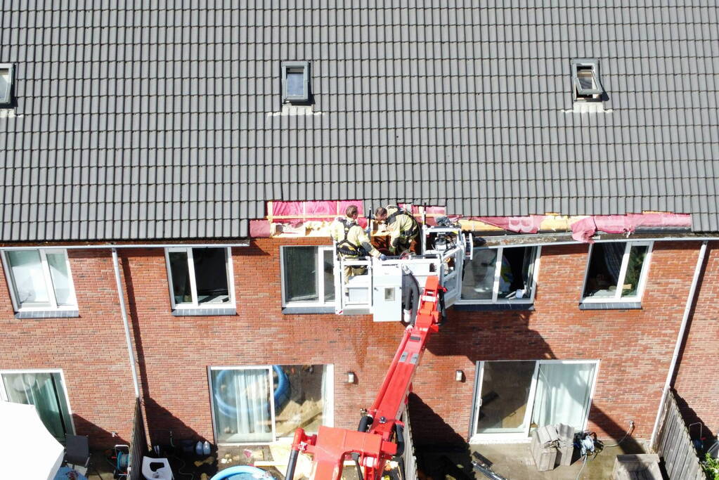 Middelbrand in spouwmuur