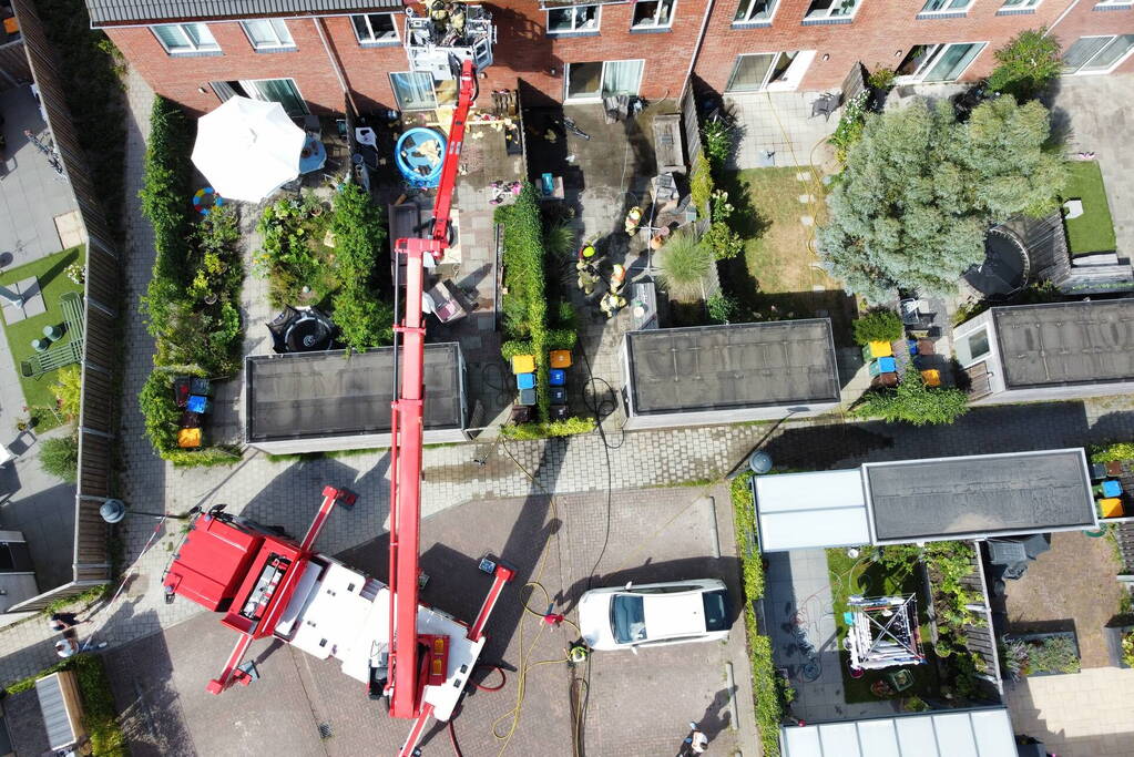 Middelbrand in spouwmuur