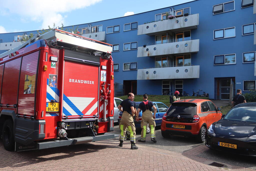 Kleine brand in badkamer