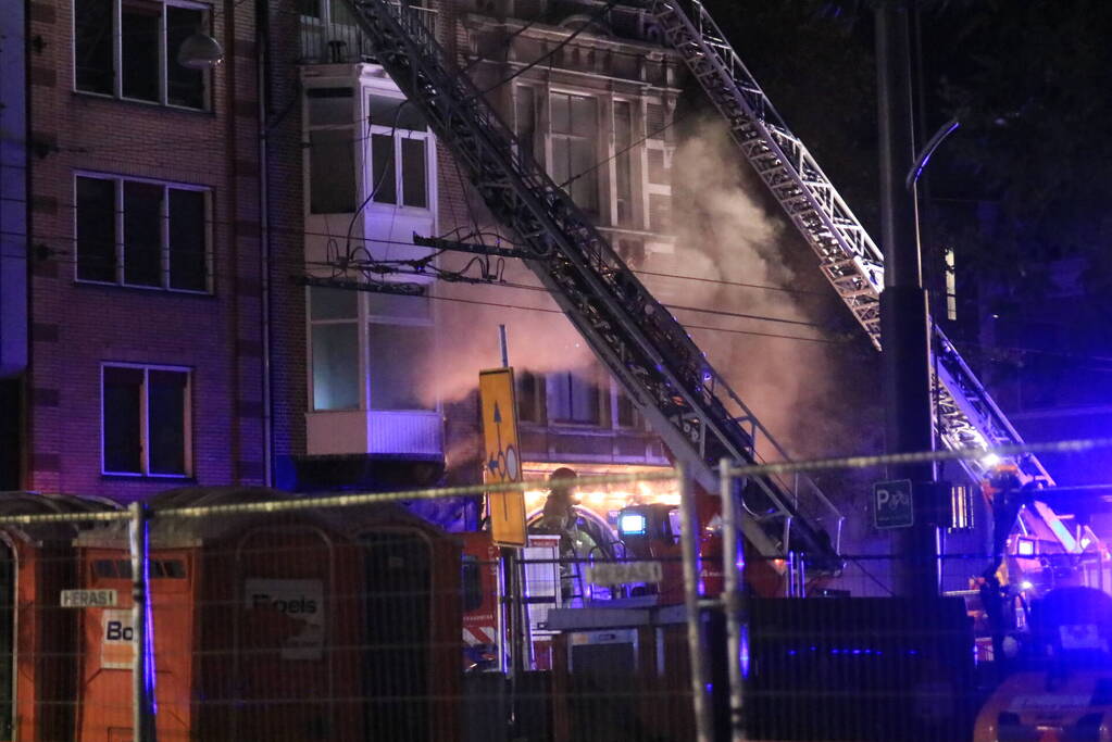Woningbrand na explosie