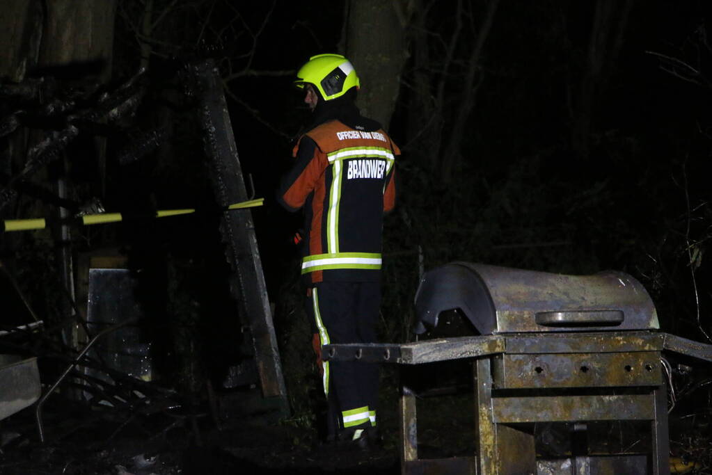Recreatiewoning gaat in vlammen op