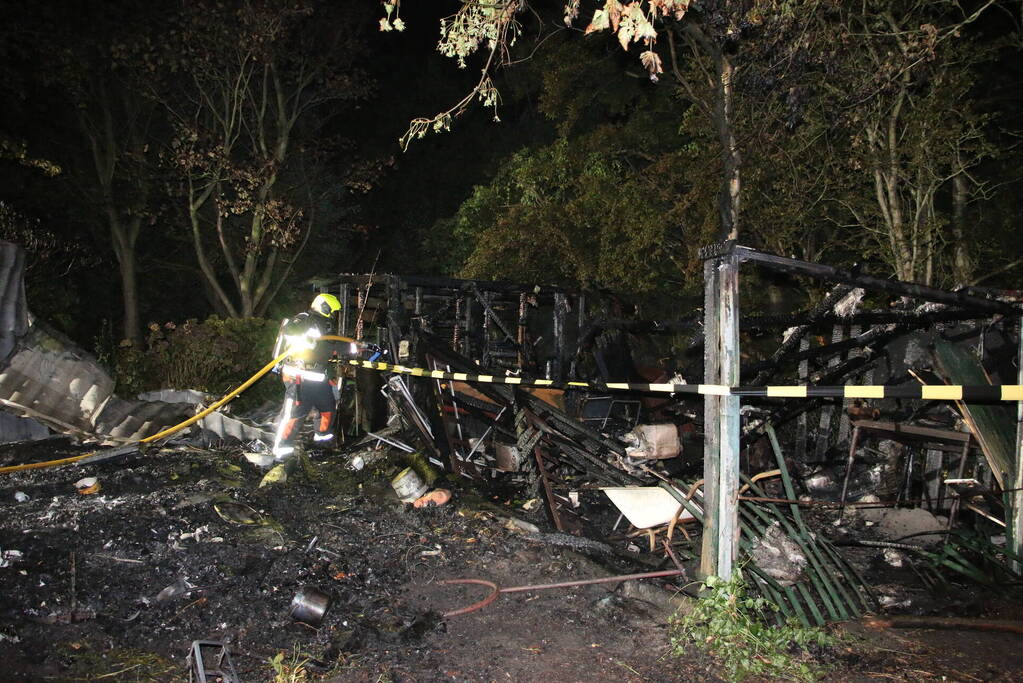 Recreatiewoning gaat in vlammen op