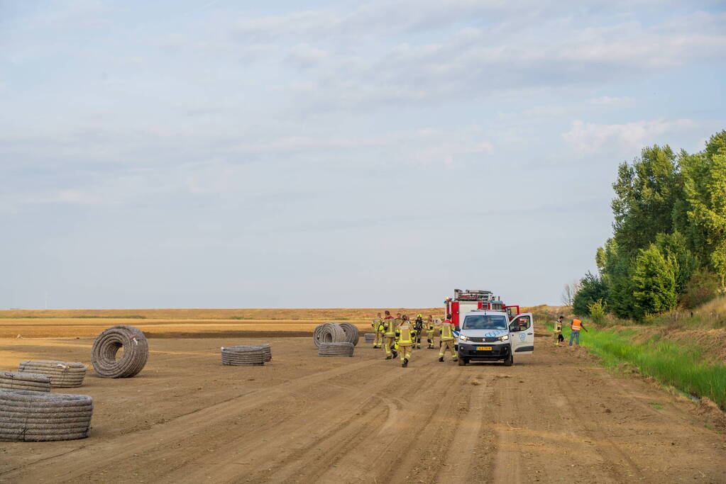 Drainagemachine trekt hoofdgasleiding stuk