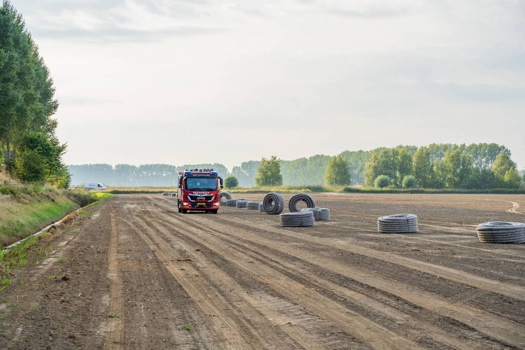 Drainagemachine trekt hoofdgasleiding stuk