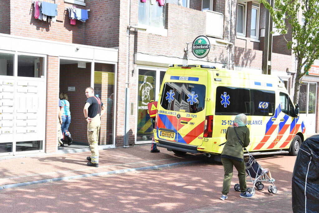 Bewoner gecontroleerd na vlam in de pan