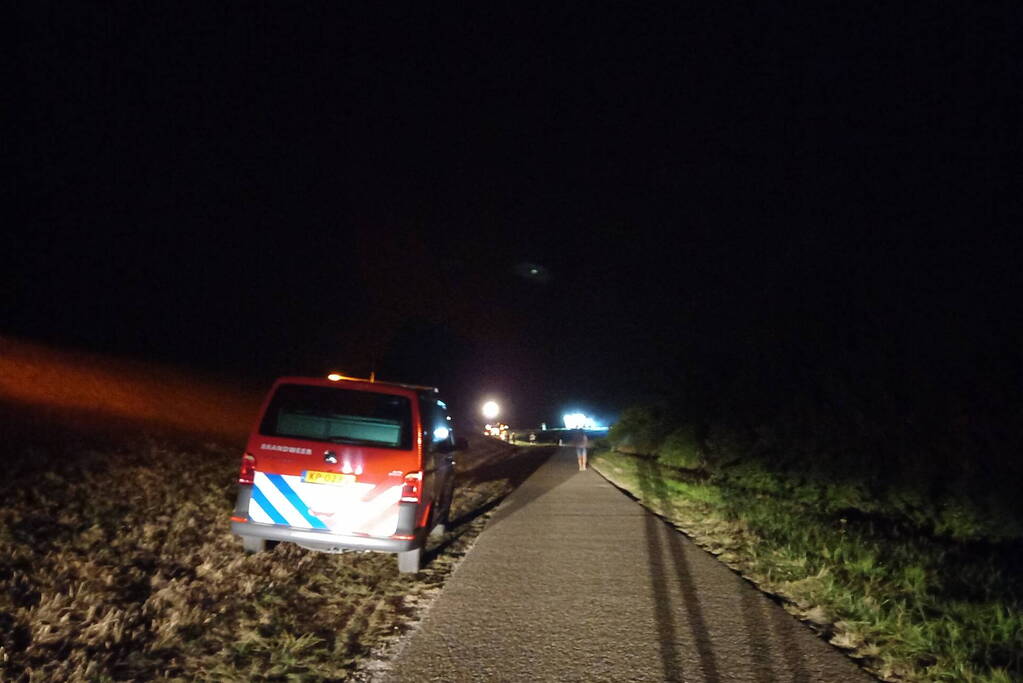 Flink stuk riet verbrand