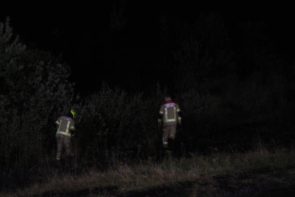 Flink stuk riet verbrand