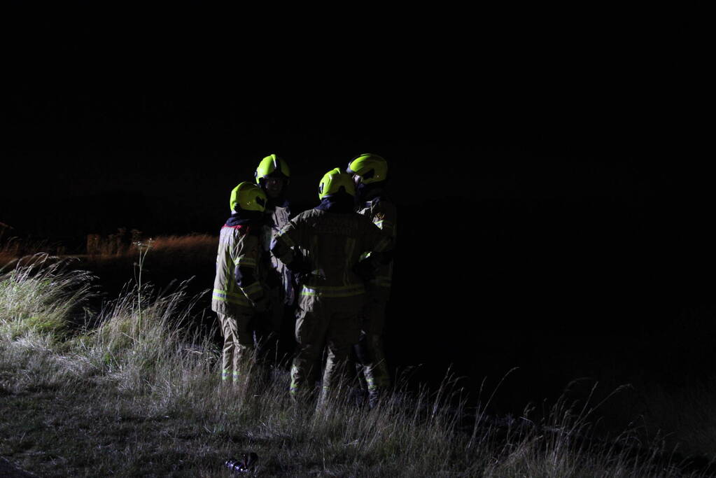 Flink stuk riet verbrand