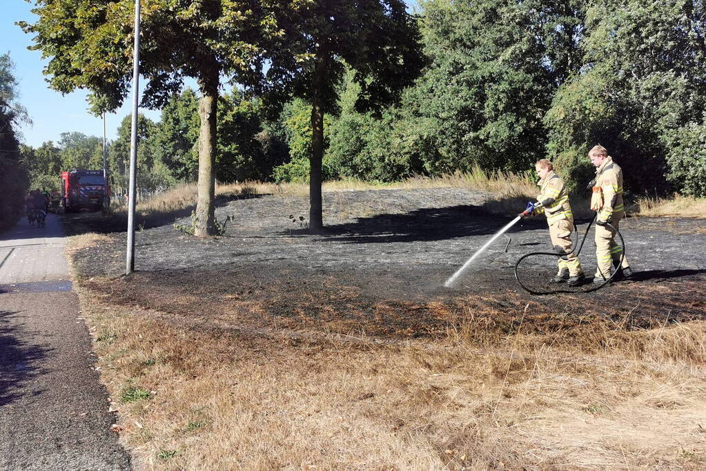 Flink stuk groen vanwege brand verwoest
