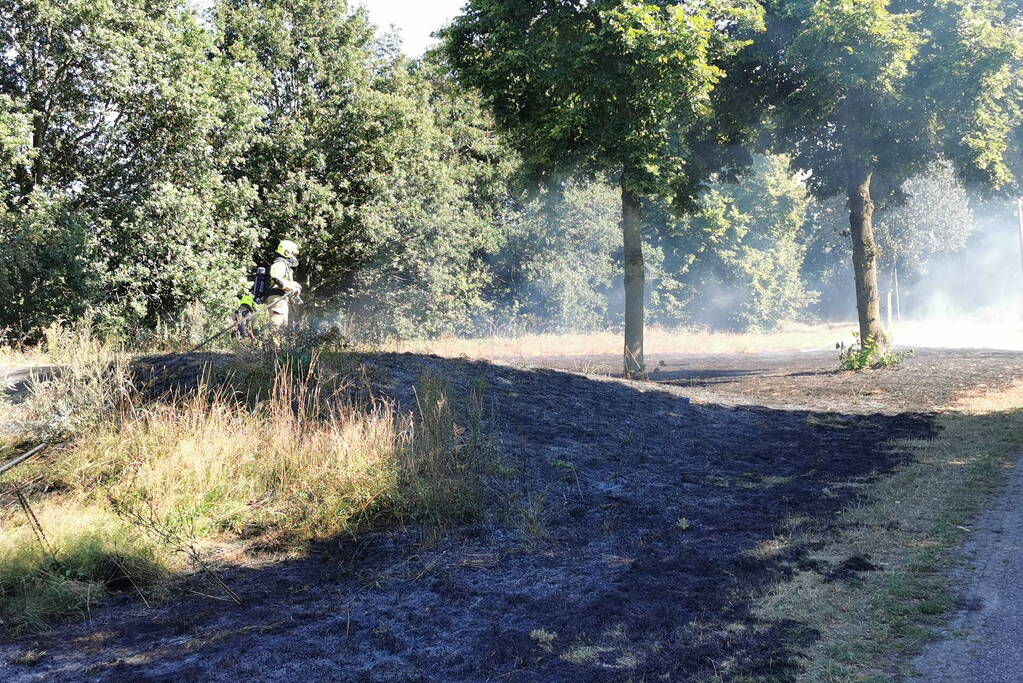 Flink stuk groen vanwege brand verwoest