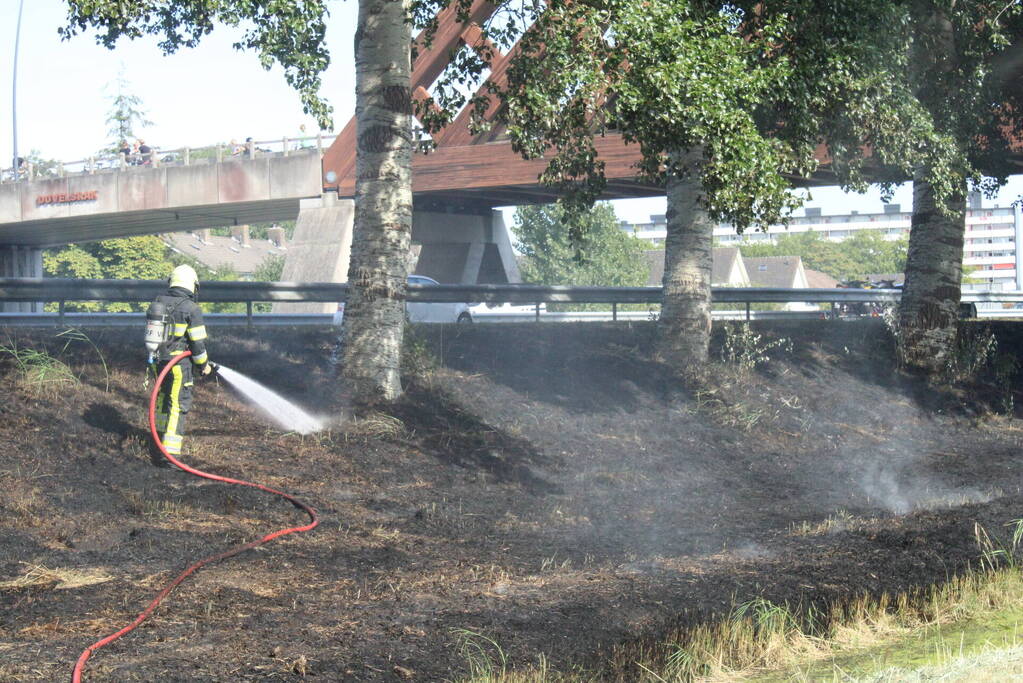 Flinke stook berm verwoest vanwege brand