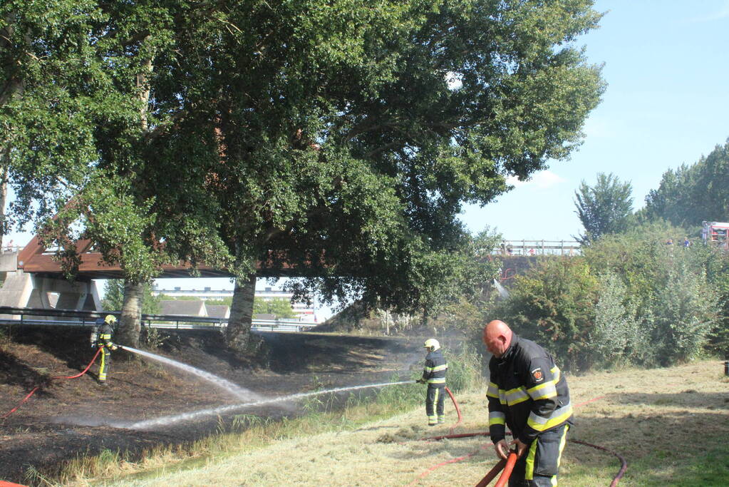Flinke stook berm verwoest vanwege brand