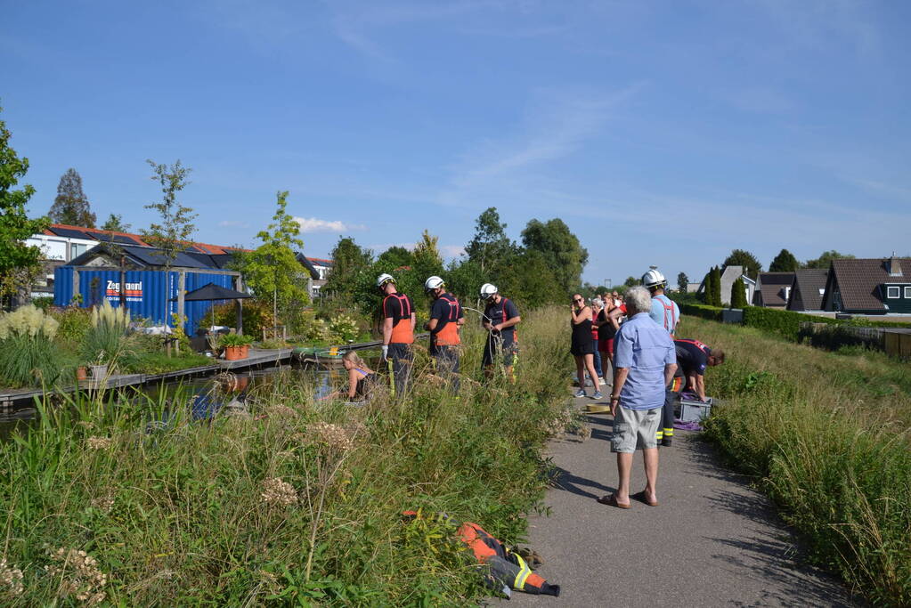 Brandweer redt paard uit water