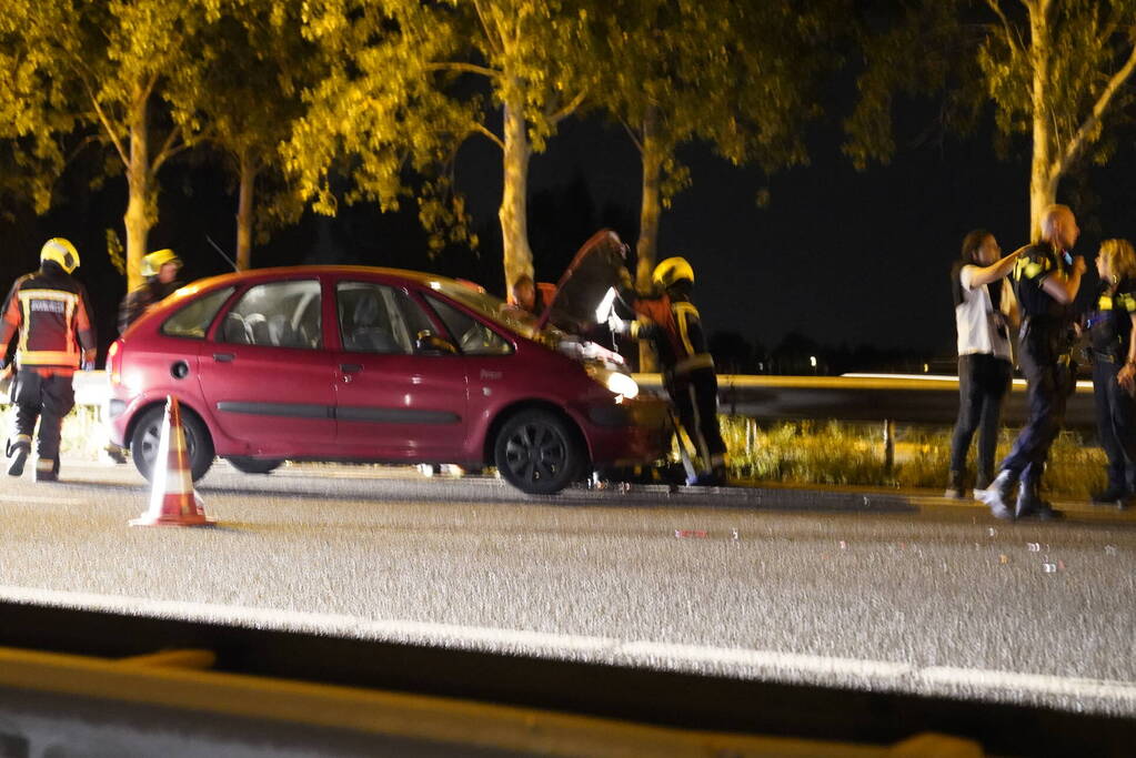 Veel schade bij eenzijdig ongeval op snelweg