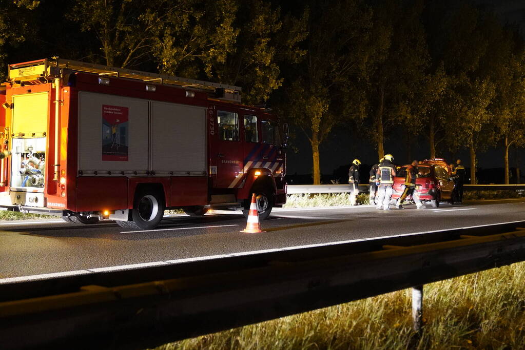 Veel schade bij eenzijdig ongeval op snelweg
