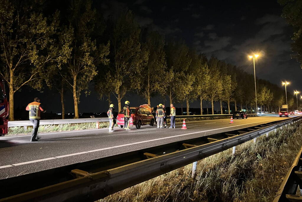 Veel schade bij eenzijdig ongeval op snelweg