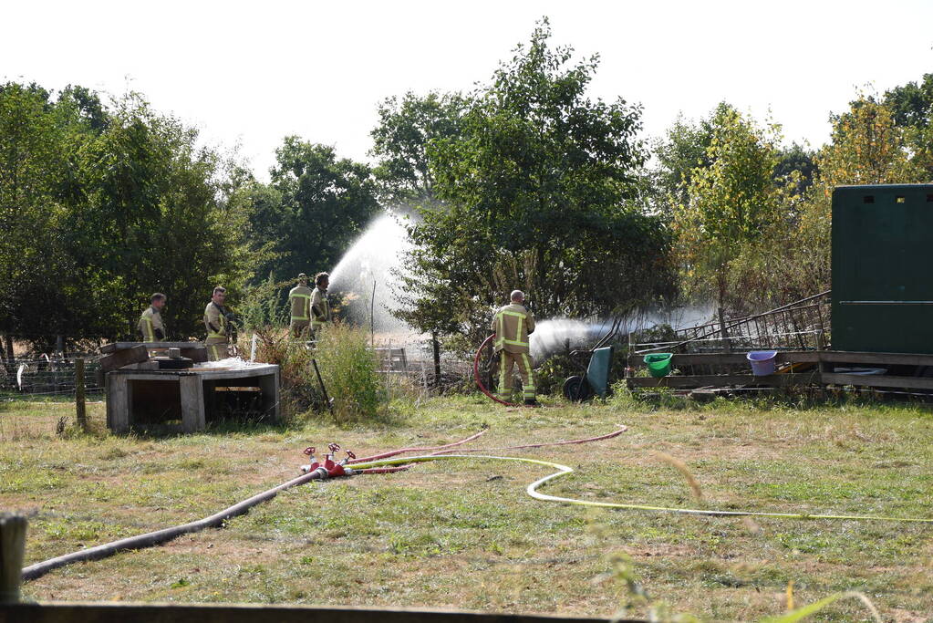 Hevige brand op akker