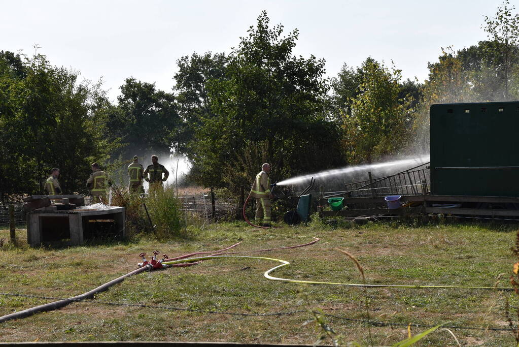 Hevige brand op akker