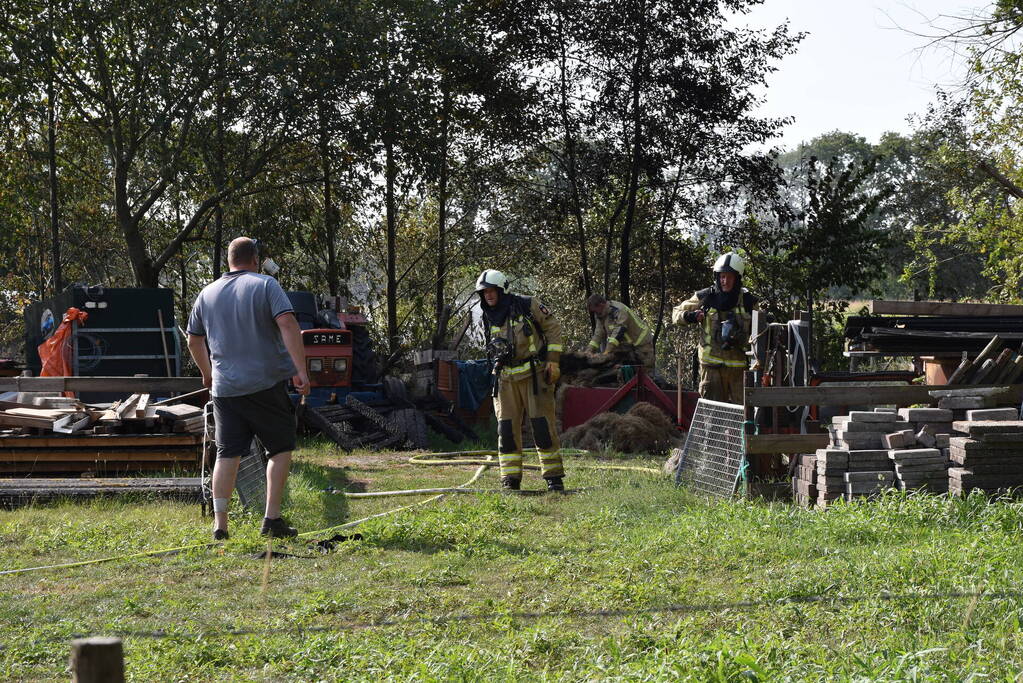 Hevige brand op akker