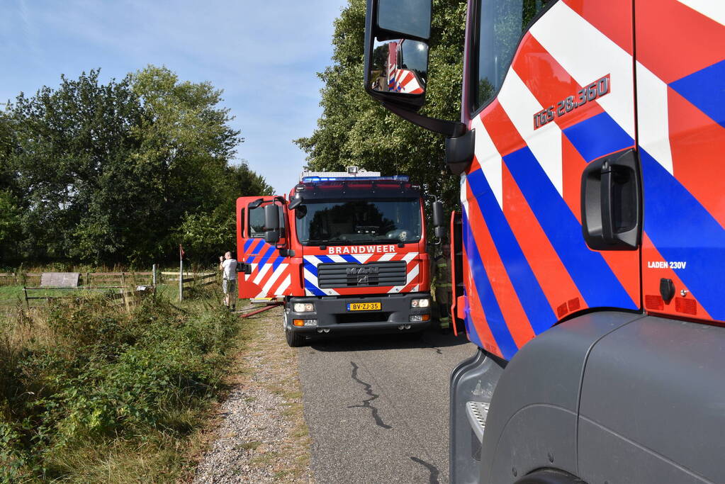 Hevige brand op akker