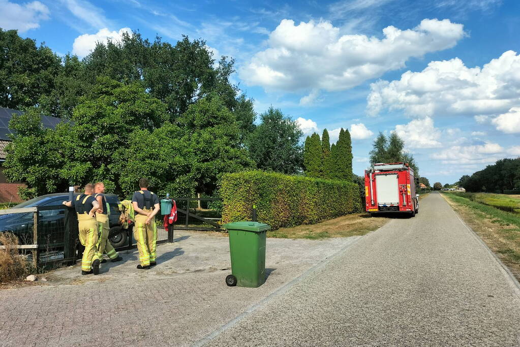 Gaslekkage in tuin van woning