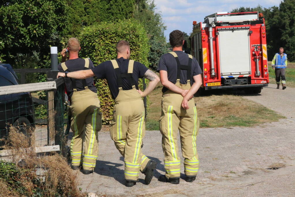 Gaslekkage in tuin van woning