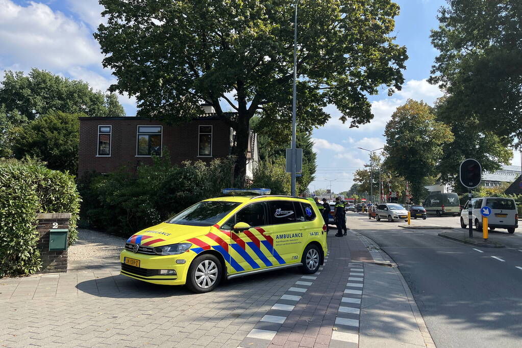 Aanrijding tussen scooter en fietser