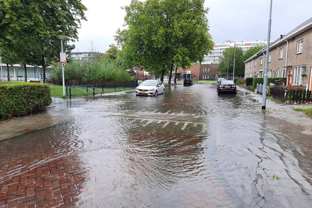 Grote overlast door zware regenval