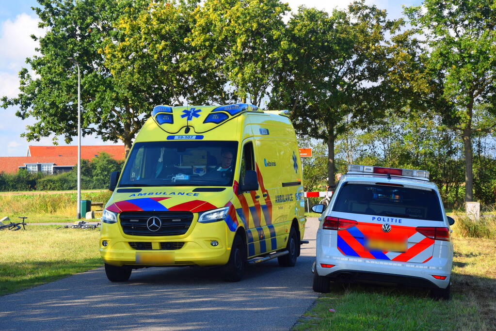 Traumahelikopter ingezet voor gevallen wielrenner