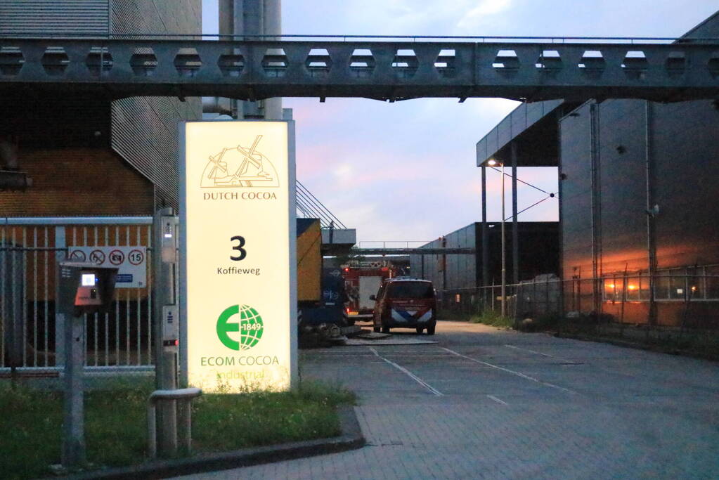 Cacao fabriek kort ontruimd door brandmelding