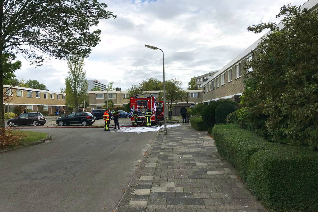 Kat gewond bij woningbrand