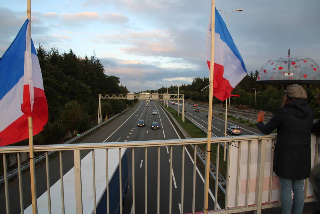 Protestactie op viaduct over snelweg