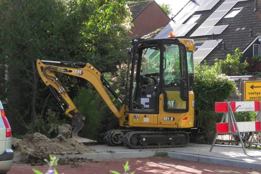 Gaslekkage na graafwerkzaamheden