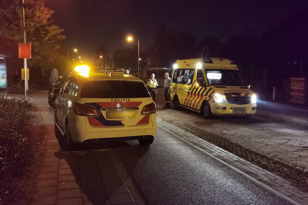 Scooterrijder onderuit bij wegwerkzaamheden