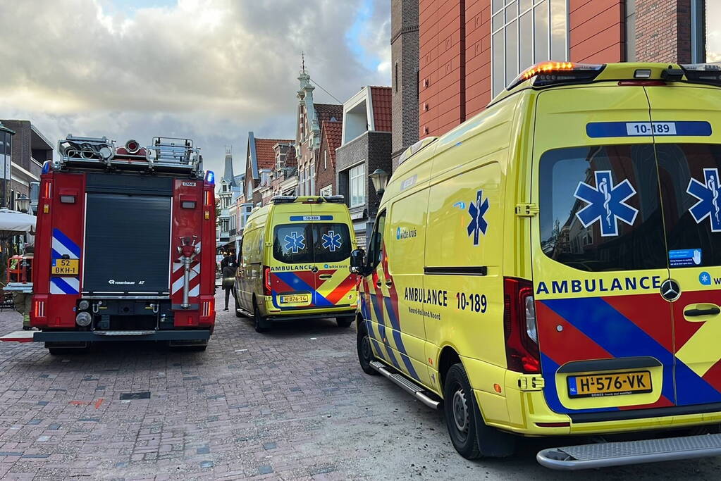 Brand bij Johnny's hamburger restaurant