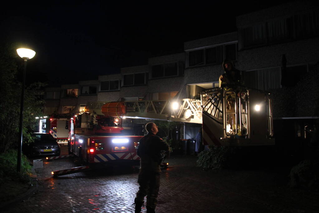 Schoorsteen geveegd na brand