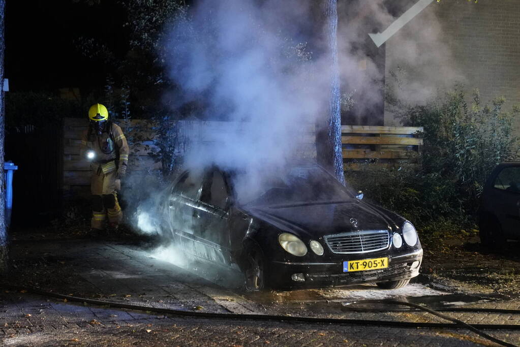 Auto volledig uitgebrand