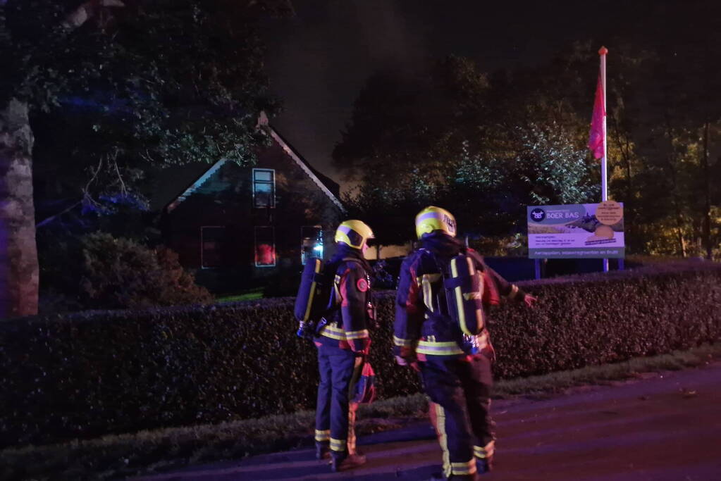 Brandweer voorkomt erger bij grote boerderij brand