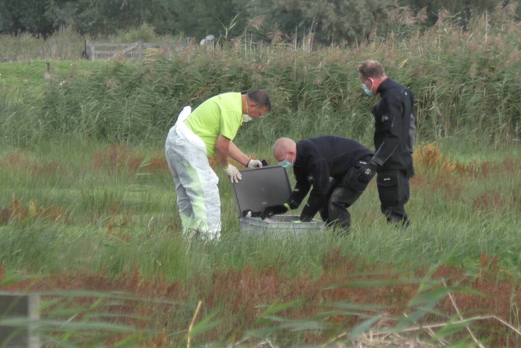 Ganzen met vogelgriep uit water gehaald