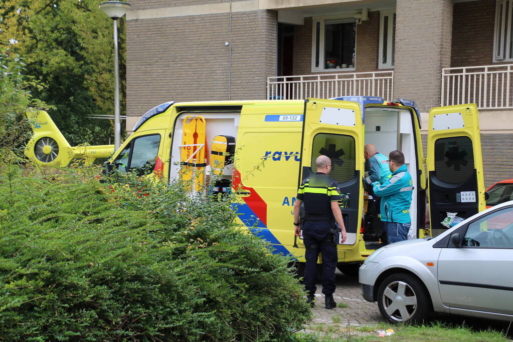 Inzet hulpdiensten bij flat