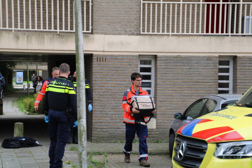 Inzet hulpdiensten bij flat
