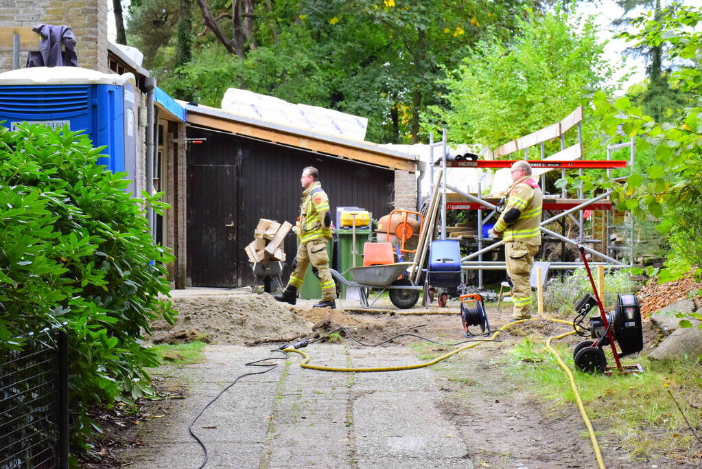 Gaslek na graafwerkzaamheden bij woning